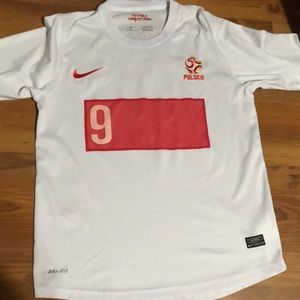 Robert Lewandowski NikeDriFit Poland soccer jersey